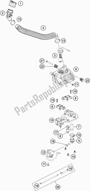 Tutte le parti per il Sistema Di Lubrificazione del KTM EX 300 US 2021
