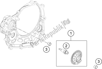 Alle onderdelen voor de Balansas van de KTM EX 450F US 2021