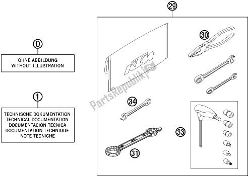 All parts for the Seperate Enclosure of the KTM Freeride 250 F EU 2018