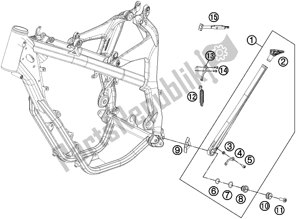 Wszystkie części do Podstawka Boczna / ? Rodkowa KTM Freeride 250 F EU 2018