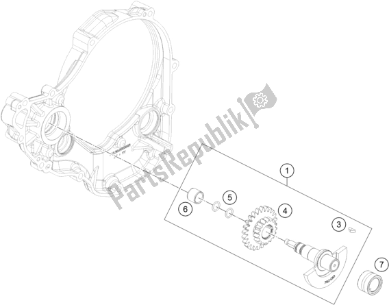 All parts for the Balancer Shaft of the KTM Freeride 250 F EU 2019