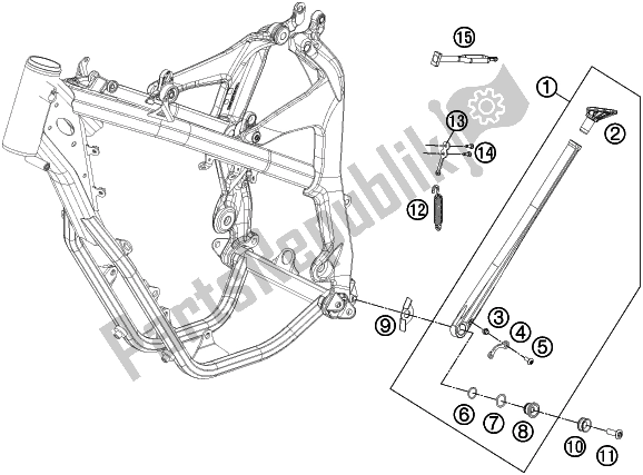 All parts for the Side / Center Stand of the KTM Freeride 250 F EU 2019