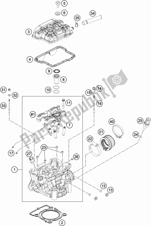 Todas las partes para Cabeza De Cilindro de KTM Freeride 250 F EU 2020