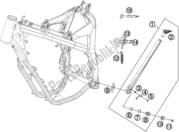 Toutes les pièces pour le Béquille Latérale / Centrale du KTM Freeride 250 F EU 2020