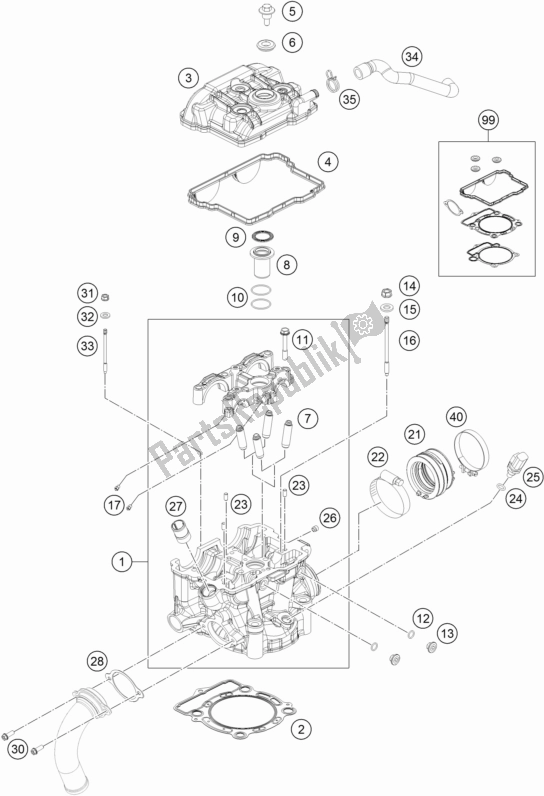 Toutes les pièces pour le Culasse du KTM Freeride 350 2017