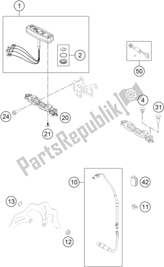 All parts for the Instruments, Locksystem of the KTM Freeride 350 2017
