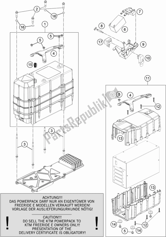 Todas las partes para Batería de KTM Freeride E-XC EU 0 2017