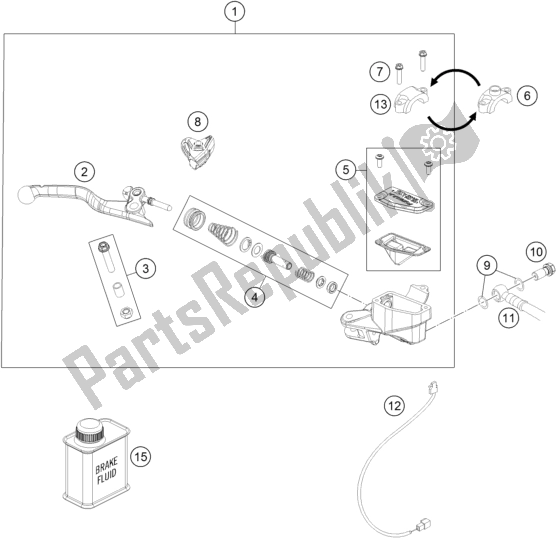 Tutte le parti per il Front Brake Control del KTM Freeride E-XC EU 0 2017