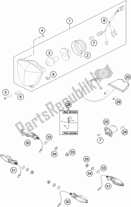 Toutes les pièces pour le Système D'éclairage du KTM Freeride E-XC EU 0 2017