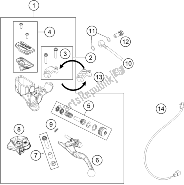 Tutte le parti per il Controllo Del Freno Posteriore del KTM Freeride E-XC EU 0 2017