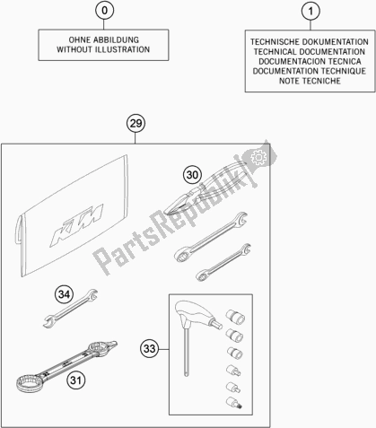 All parts for the Seperate Enclosure of the KTM Freeride E-XC EU 0 2017