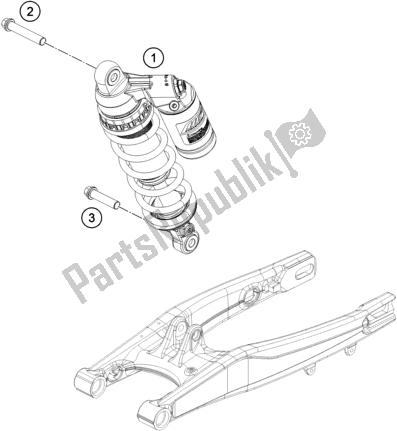 All parts for the Shock Absorber of the KTM Freeride E-XC EU 0 2017