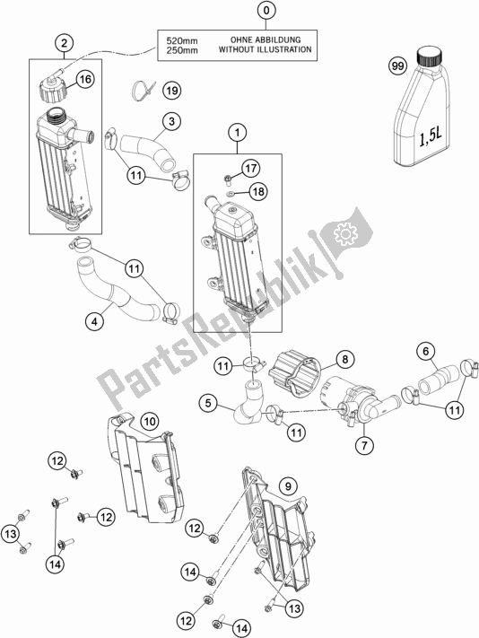 Alle onderdelen voor de Koelsysteem van de KTM Freeride E-XC EU 0 2018