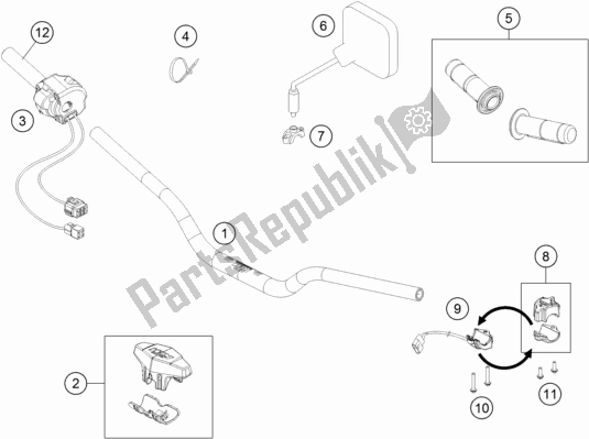 Toutes les pièces pour le Guidon, Commandes du KTM Freeride E-XC EU 0 2018
