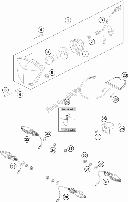 Alle onderdelen voor de Verlichtingssysteem van de KTM Freeride E-XC EU 0 2018