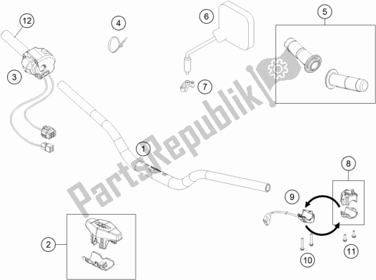 Todas las partes para Manillar, Controles de KTM Freeride E-XC EU 0 2019