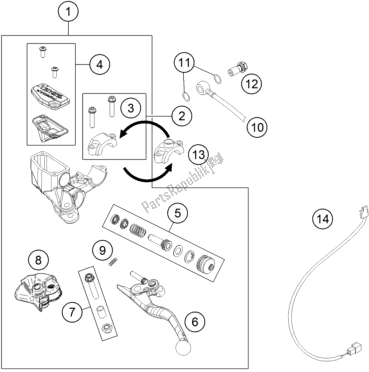 All parts for the Rear Brake Control of the KTM Freeride E-XC EU 0 2019