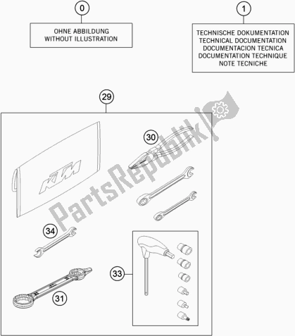 All parts for the Seperate Enclosure of the KTM Freeride E-XC EU 0 2019