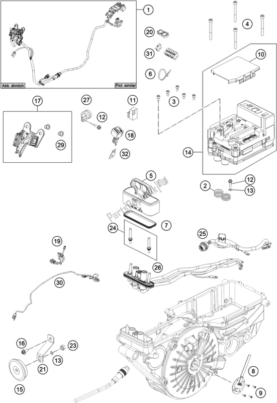 All parts for the Wiring Harness of the KTM Freeride E-XC EU 0 2019