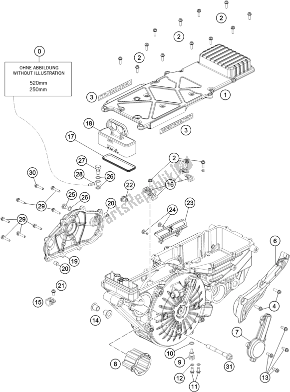 Alle onderdelen voor de Motorhuis van de KTM Freeride E-XC EU 0 2020