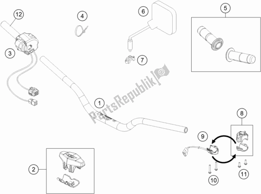 All parts for the Handlebar, Controls of the KTM Freeride E-XC EU 0 2021