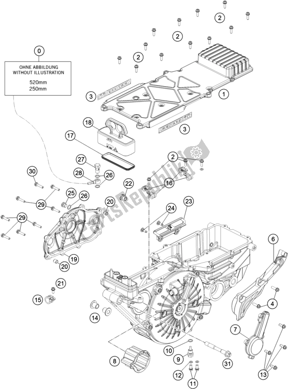 Todas las partes para Caja Del Motor de KTM Freeride E-XC NG EU 0 2018