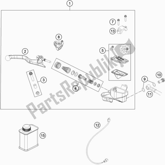 Tutte le parti per il Front Brake Control del KTM Freeride E-XC NG EU 0 2018