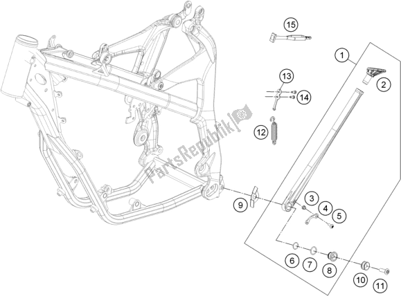 Wszystkie części do Podstawka Boczna / ? Rodkowa KTM Freeride E-XC NG EU 0 2018