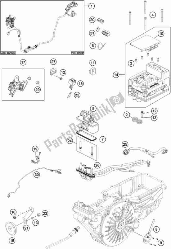 All parts for the Wiring Harness of the KTM Freeride E-XC NG EU 0 2018