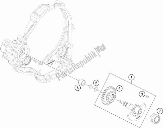 Tutte le parti per il Albero Di Bilanciamento del KTM MC 250F EU 2021