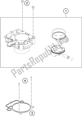 Wszystkie części do Cylinder KTM MC 250F EU 2021