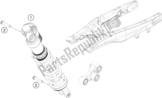 Wszystkie części do Amortyzator KTM MC 250F EU 2021