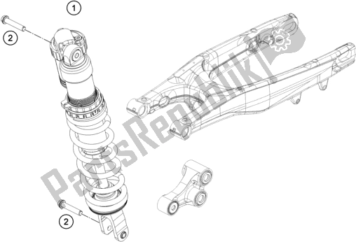 All parts for the Shock Absorber of the KTM MC 450F EU 2021