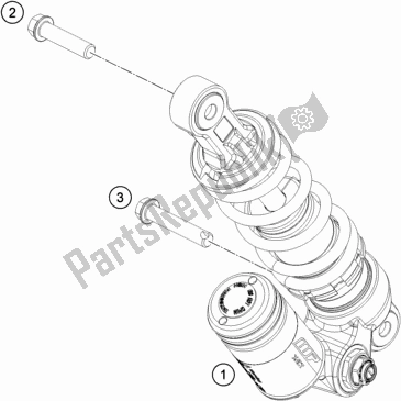 All parts for the Shock Absorber of the KTM MC 50 EU 2021