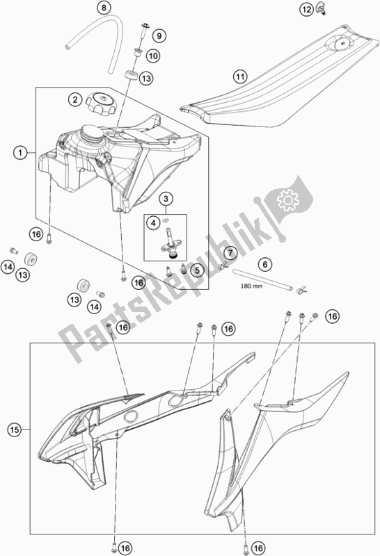 Toutes les pièces pour le Réservoir, Siège du KTM MC 50 EU 2021