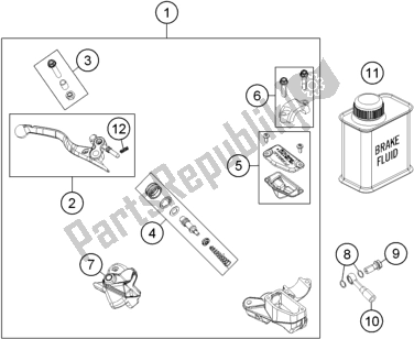 Todas as partes de Front Brake Control do KTM MC 65 EU 2021