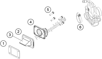 Toutes les pièces pour le Boîtier De Valve De Roseau du KTM MC 65 EU 2021
