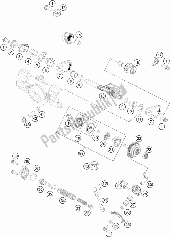 Tutte le parti per il Controllo Di Scarico del KTM MC 85 19/ 16 EU 2021