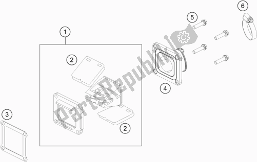 Todas las partes para Caja De Válvula De Lámina de KTM MC 85 19/ 16 EU 2021