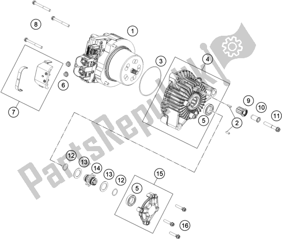Todas las partes para Caja Del Motor de KTM MC-E 5 EU 0 2021