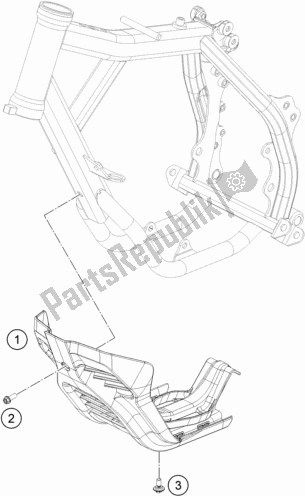 All parts for the Engine Guard of the KTM MC-E 5 EU 0 2021