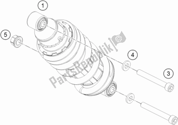 Todas las partes para Amortiguador de KTM RC 200 ,white,w/o ABS-B. D. 2019