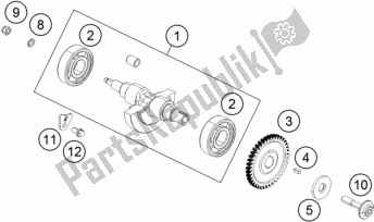 Tutte le parti per il Albero Di Bilanciamento del KTM RC 390 ,black,-B. D. 2019