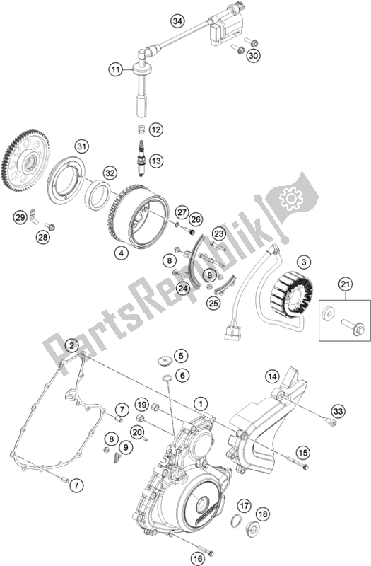 Todas las partes para Sistema De Encendido de KTM RC 390 ,black,-B. D. 2019