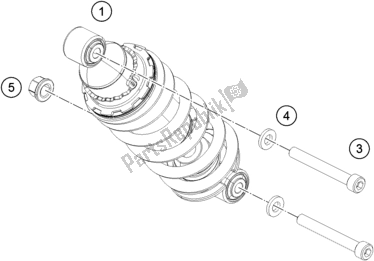 Alle onderdelen voor de Schokdemper van de KTM RC 390 ,black,-B. D. 2019