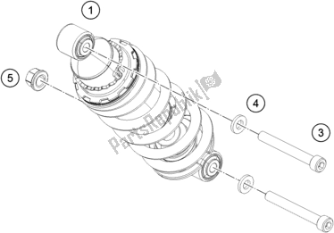 Todas las partes para Amortiguador de KTM RC 390 ,black,-B. D. 2019