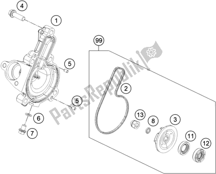 Todas las partes para Bomba De Agua de KTM RC 390 ,black,-B. D. 2019