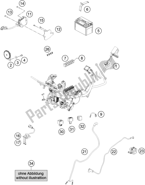 Todas las partes para Arnés De Cableado de KTM RC 390 ,black,-B. D. 2019