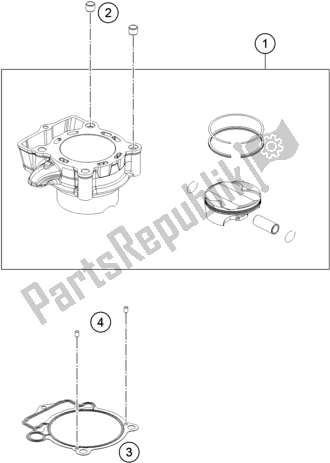 Tutte le parti per il Cilindro del KTM RC4 R 690 2020
