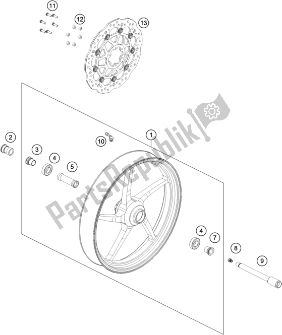 Tutte le parti per il Ruota Anteriore del KTM RC4 R 690 2020